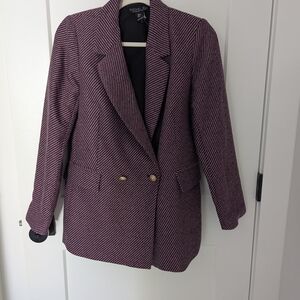 Rachel Zoe Striped Purple Blazer